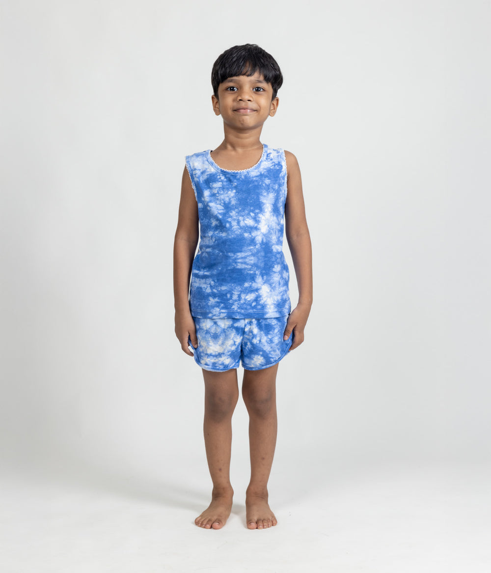 Indigo Frost Kids Sleeveless Set