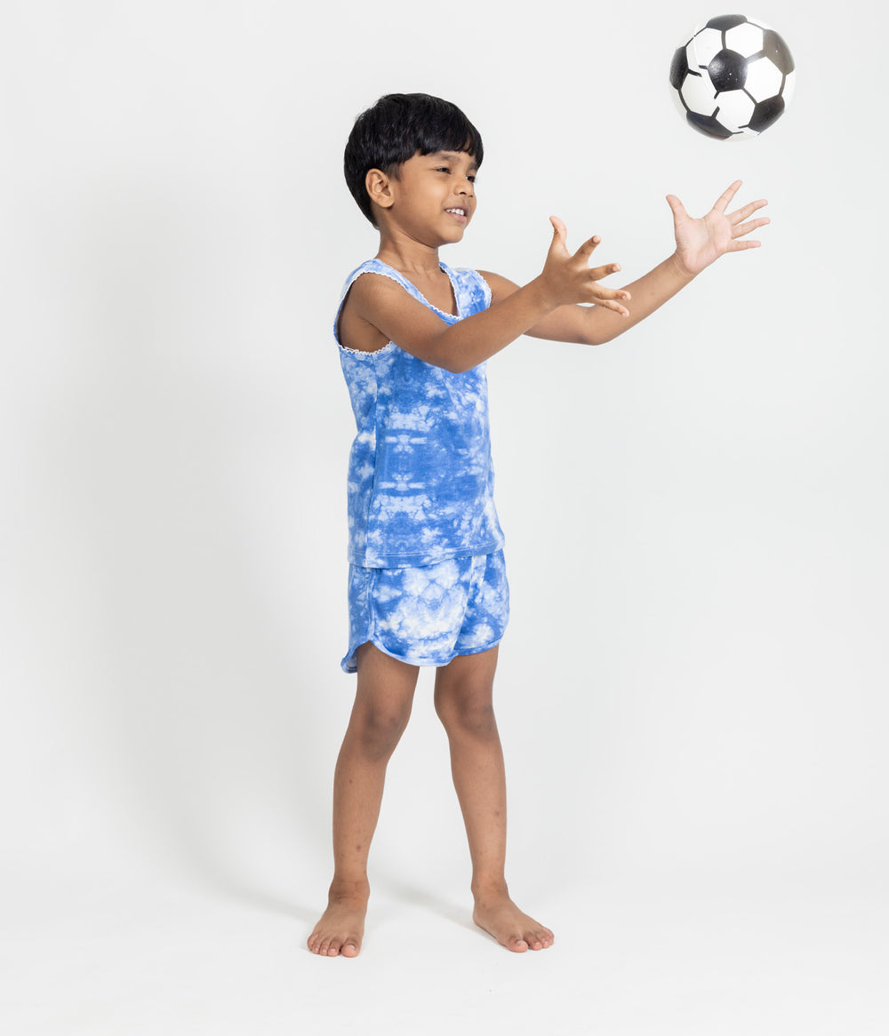 Indigo Frost Kids Sleeveless Set