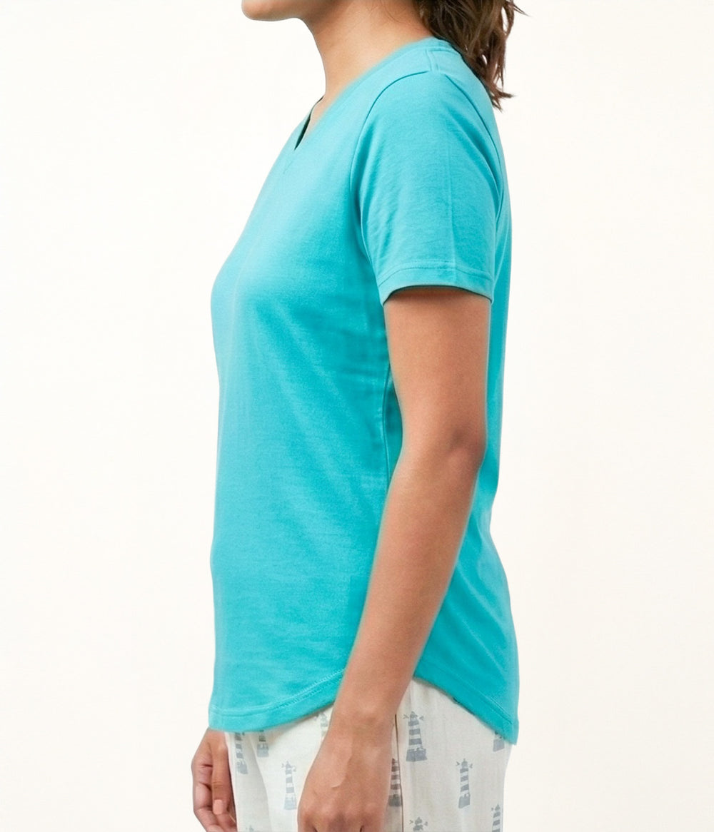 Aqua Womens T-Shirt