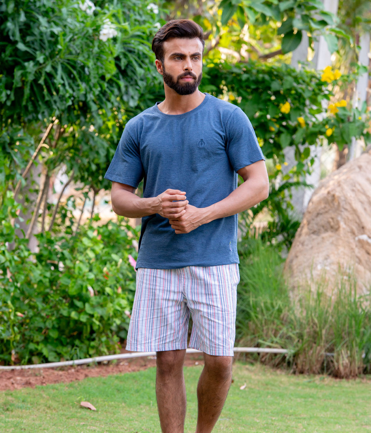 Infinity Multicolour Striped Mens Shorts