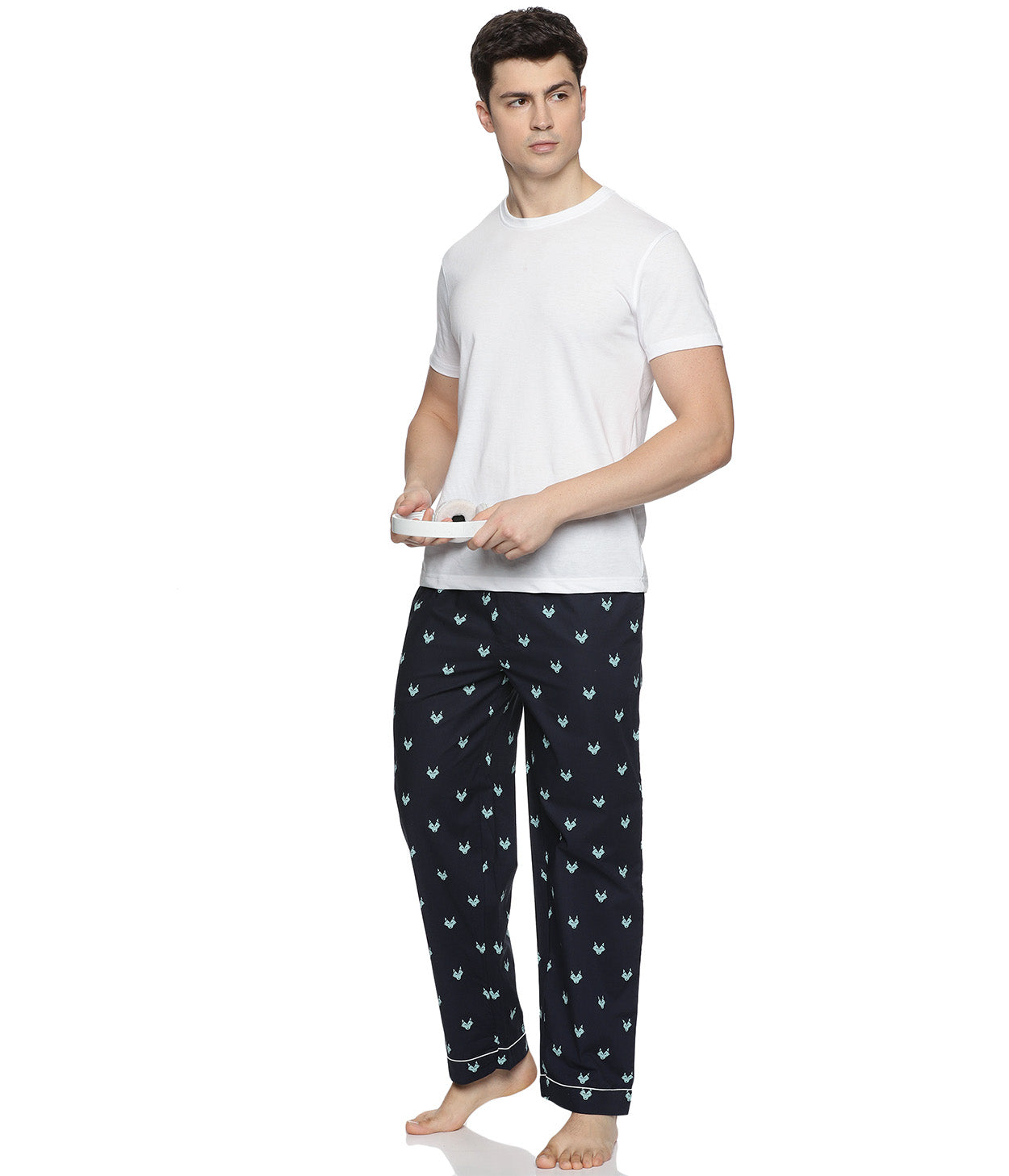 Wolfpack Navy Printed Mens Pyjama