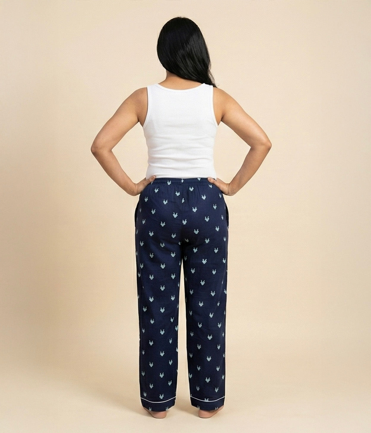 Wolfpack Navy Printed Womens Pyjama