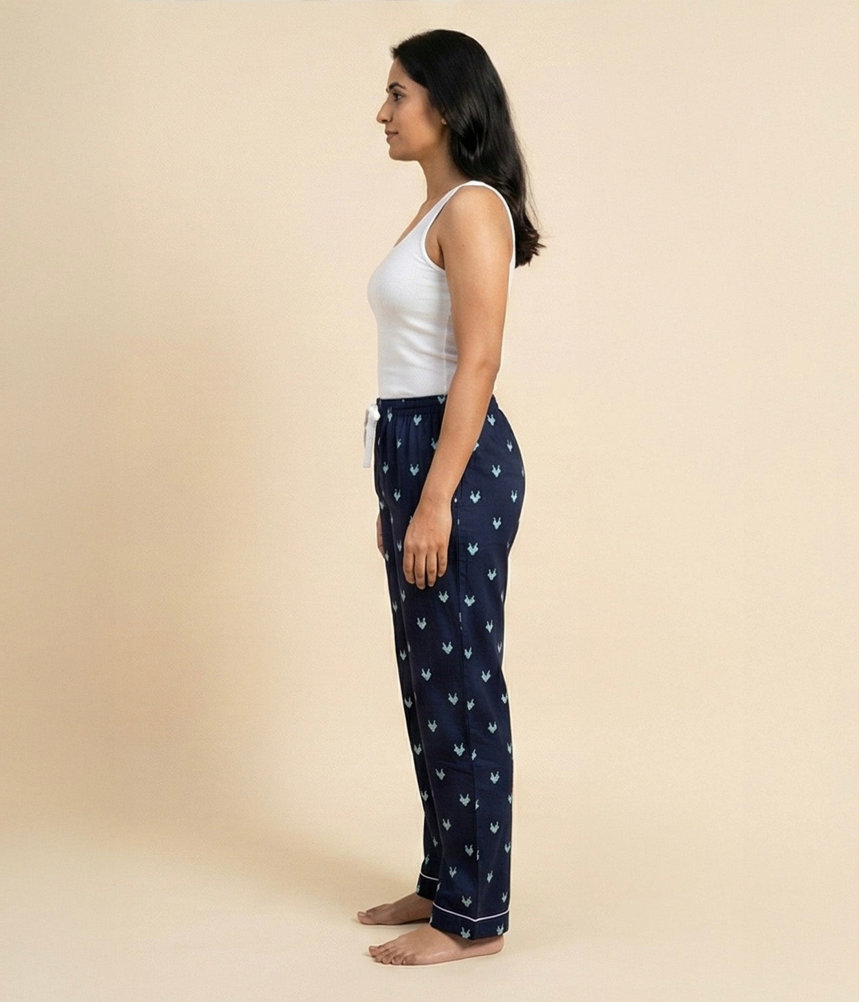 Wolfpack Navy Printed Womens Pyjama