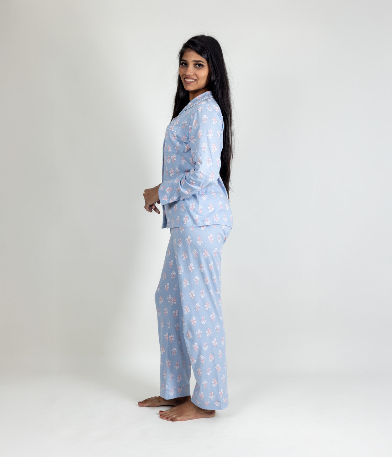 Blossoms Blue Women's Nightset