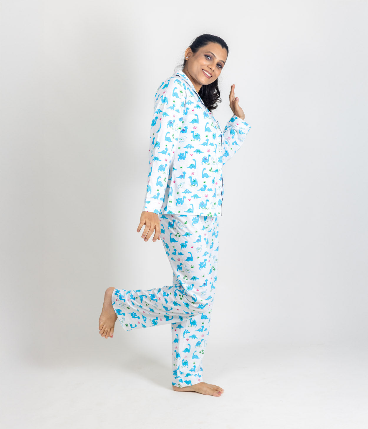 Dinosaurs Women's Printed Knit Nightset