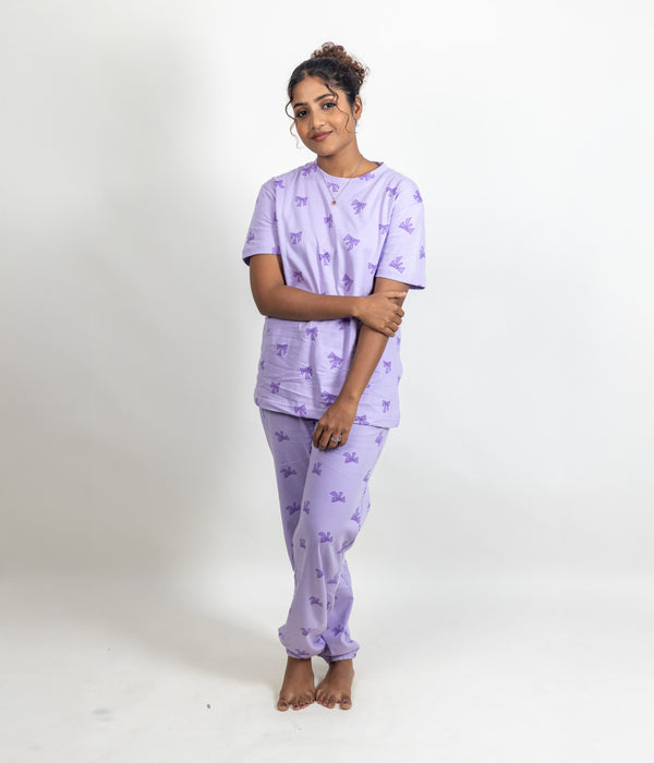Lilac Bows Women's Nightset