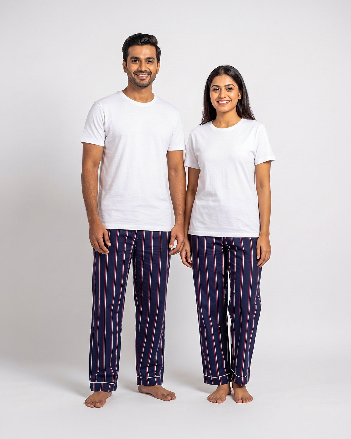 Pinstripes Couple Pyjama Set