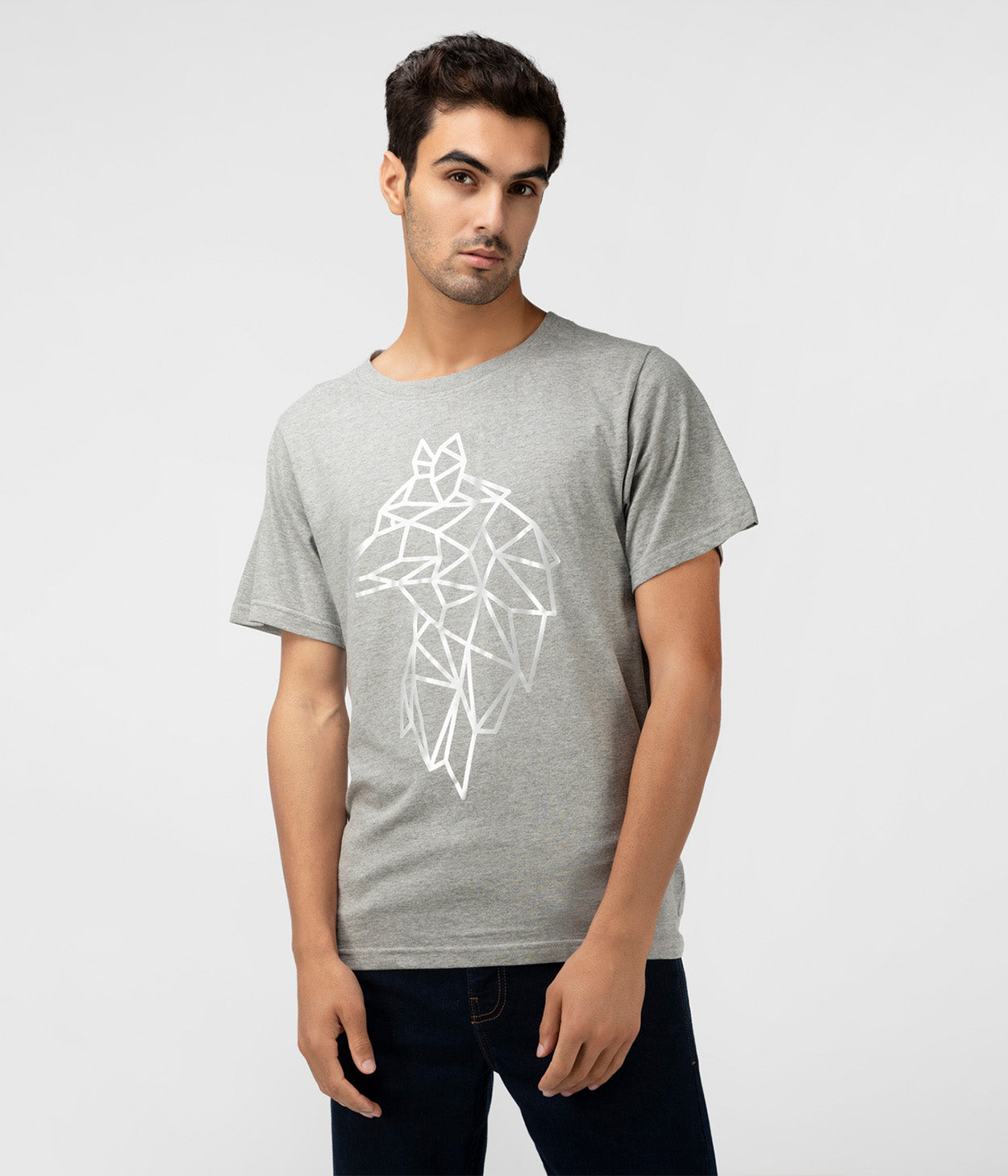 Grey Wolf Printed Mens T-Shirt