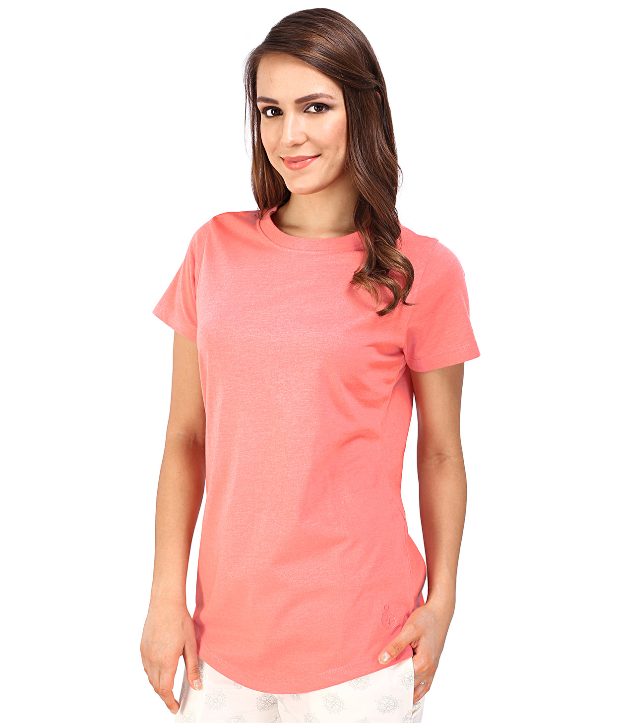 Coral Melange Womens T-Shirt