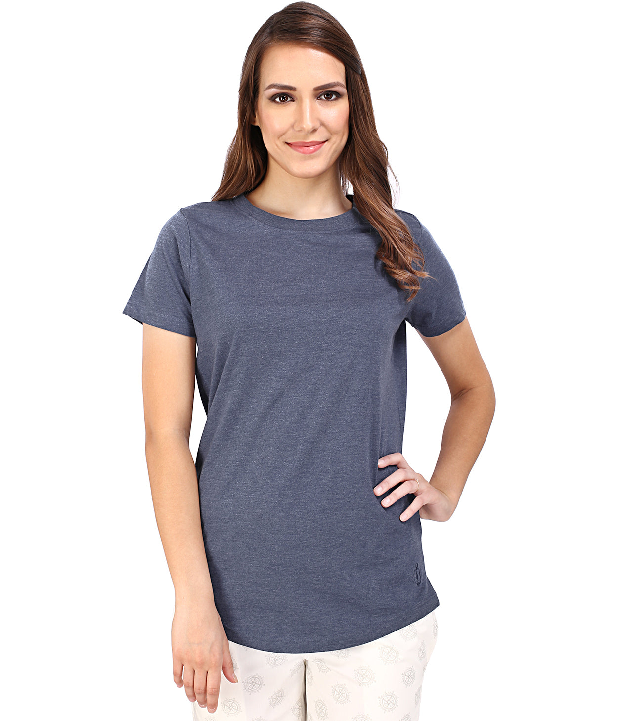 Navy Melange Womens T-Shirt