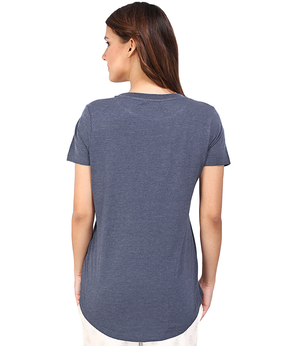 Navy Melange Womens T-Shirt